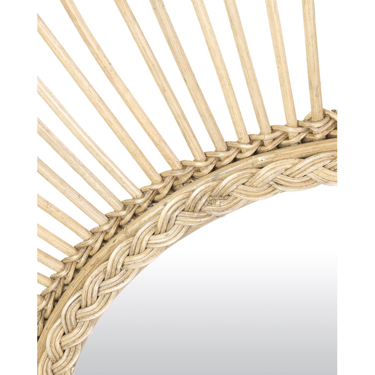 Dakota Fields Bjarne Sunburst Rattan Wall Mirror Wayfair